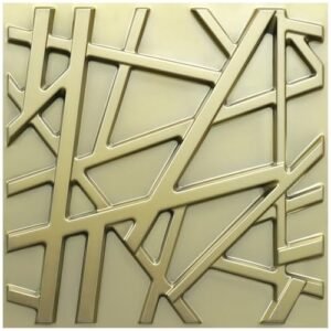 STORVIDA 3D Wall Panels for Interior Wall Decor 12x12 inch Champaign Gold Accent Textured Wall Panels Cover 32 Sq.Ft