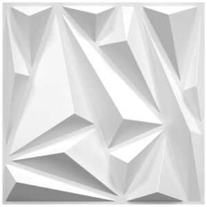 STORVIDA 3D Wall Panels for Interior Wall Decor 12x12 inch White Accent Diamond Panels for Gaming Room Bedroom TV Background