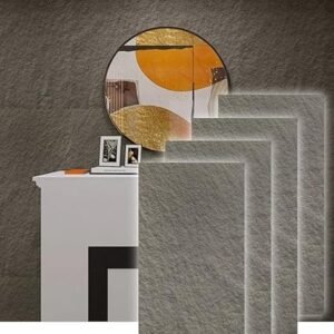 STORVIDA PU Stone Wall Panels Stone Texture for Interior Wall Decor 3D Wall Panels with Grey Stone Texture 47.24x23.62 Grey