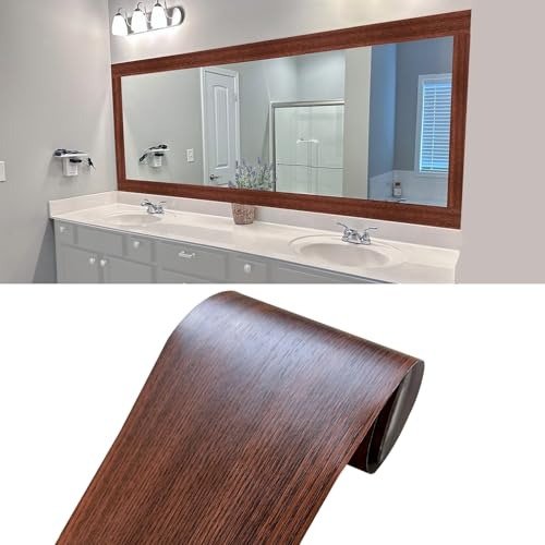 STORVIDA 10M Beige Wood Grain Removable PVC Waterproof Border Wall Decor Self Adhesive Wallpaper Sticker 4x390 Inch