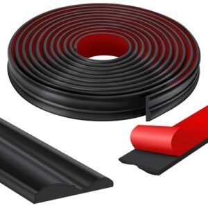 STORVIDA 20 Ft x 1.6'' Black Wall Decoration Molding Trim Self-Adhesive 3D Chair Rail Panel
